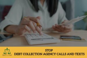 A client looking at financial paperwork after collection call near Lawrenceburg, Kentucky (KY)