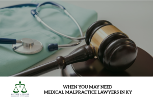 A legal gavel entwined with a stethoscope to represent the concept of medical malpractice lawyers near Lawrenceburg, Kentucky (KY)